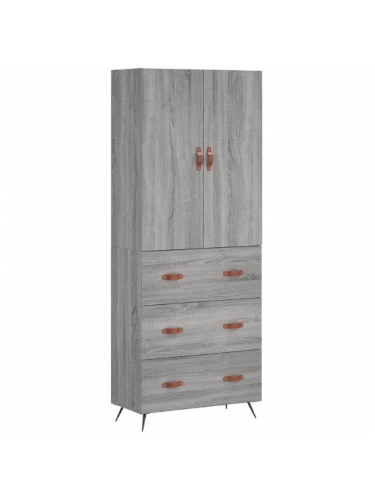 Kõrge kapp, hall sonoma tamm, 69,5 x 34 x 180 cm, tehispuit