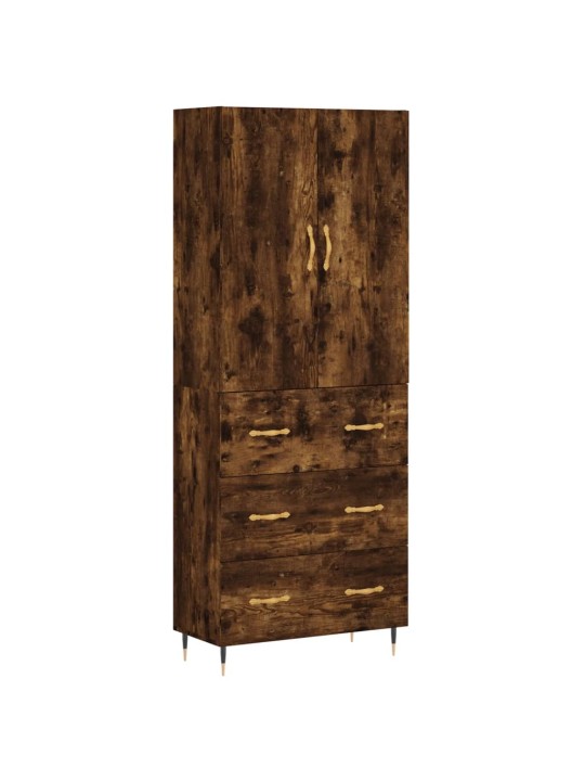 Kõrge kapp, suitsutatud tamm, 69,5 x 34 x 180 cm, tehispuit