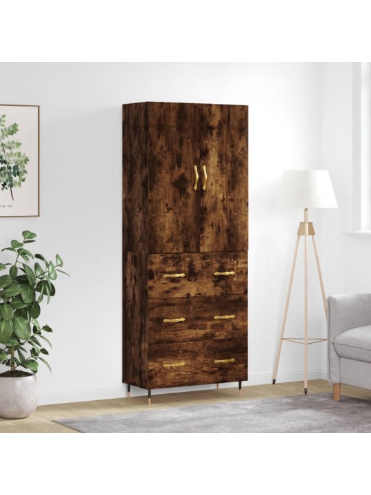 Kõrge kapp, suitsutatud tamm, 69,5 x 34 x 180 cm, tehispuit