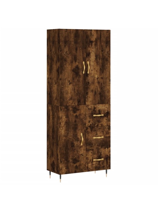 Kõrge kapp, suitsutatud tamm, 69,5 x 34 x 180 cm, tehispuit