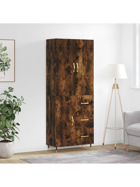Kõrge kapp, suitsutatud tamm, 69,5 x 34 x 180 cm, tehispuit