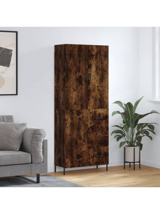 Kõrge kapp, suitsutatud tamm, 69,5 x 34 x 180 cm, tehispuit