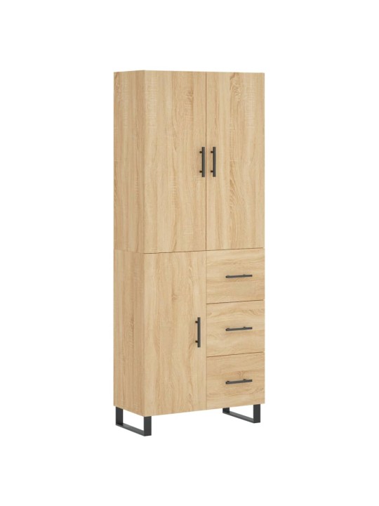 Kõrge kapp, sonoma tamm, 69,5 x 34 x 180 cm, tehispuit