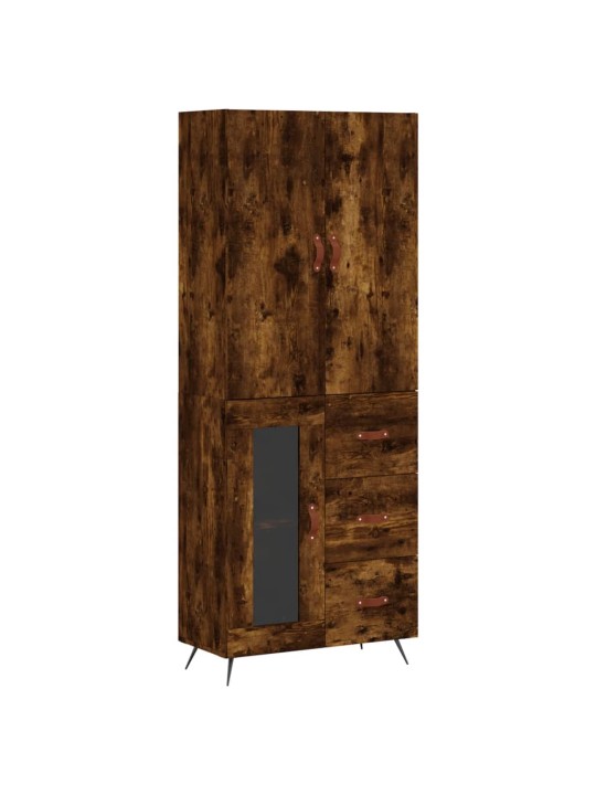 Kõrge kapp, suitsutatud tamm, 69,5 x 34 x 180 cm, tehispuit
