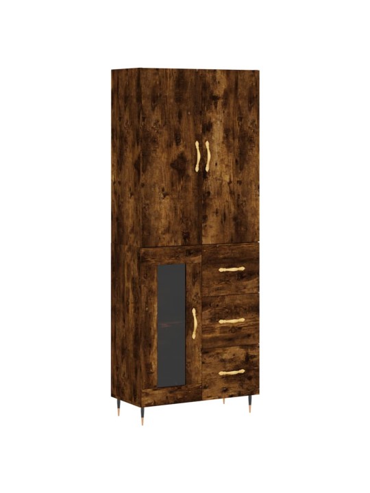 Kõrge kapp, suitsutatud tamm, 69,5 x 34 x 180 cm, tehispuit