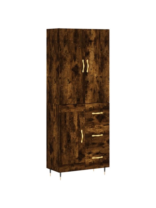 Kõrge kapp, suitsutatud tamm, 69,5 x 34 x 180 cm, tehispuit