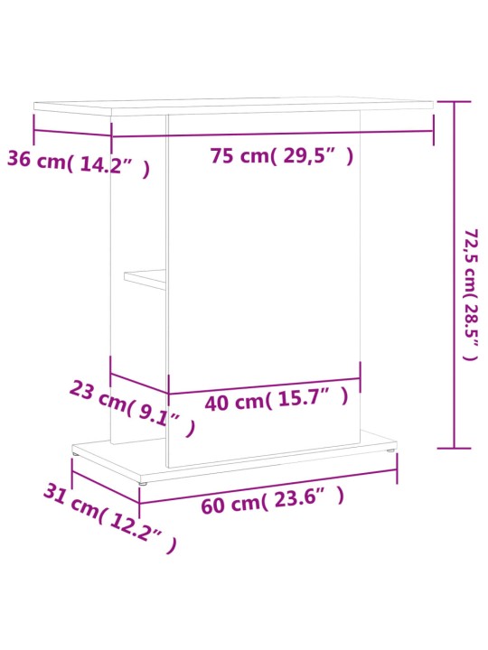 Akvaariumi alus, betoonhall, 75x36x72,5 cm, tehispuit