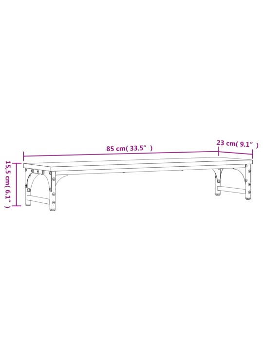 Monitorialus, hall sonoma tamm, 85x23x15,5 cm, tehispuit