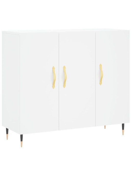 Puhvetkapp, valge, 90 x 34 x 80 cm, tehispuit