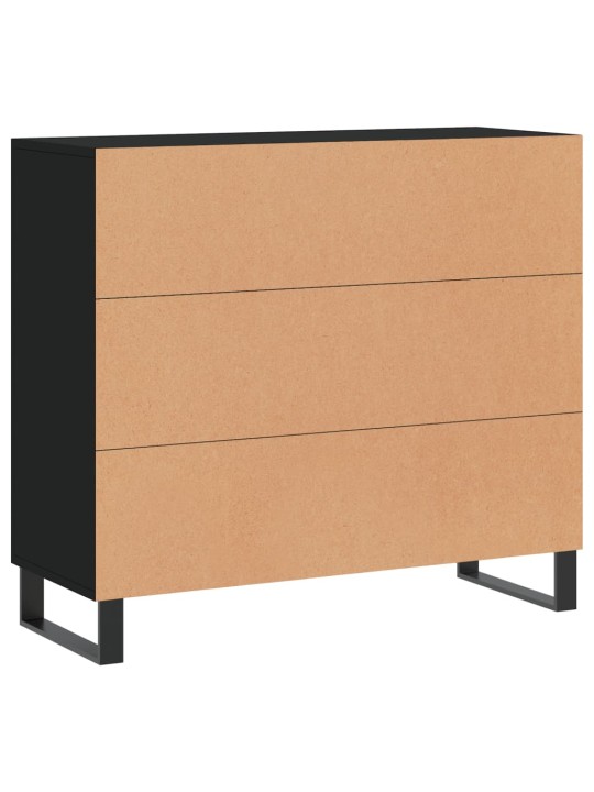 Puhvetkapp, must, 90 x 34 x 80 cm, tehispuit