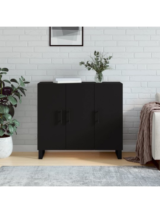 Puhvetkapp, must, 90 x 34 x 80 cm, tehispuit