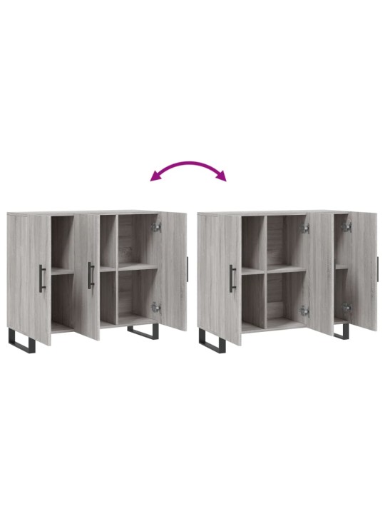 Puhvetkapp, hall sonoma tamm, 90 x 34 x 80 cm, tehispuit