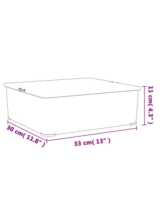 Plastist hoiukastid 6 tk, 5 l, virnastatavad