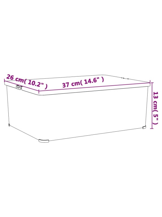 Plastist hoiukastid 3 tk, 10 l, virnastatavad