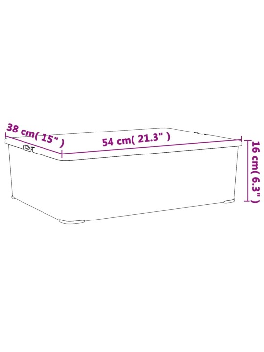 Plastist hoiukastid 3 tk, 25 l, virnastatavad