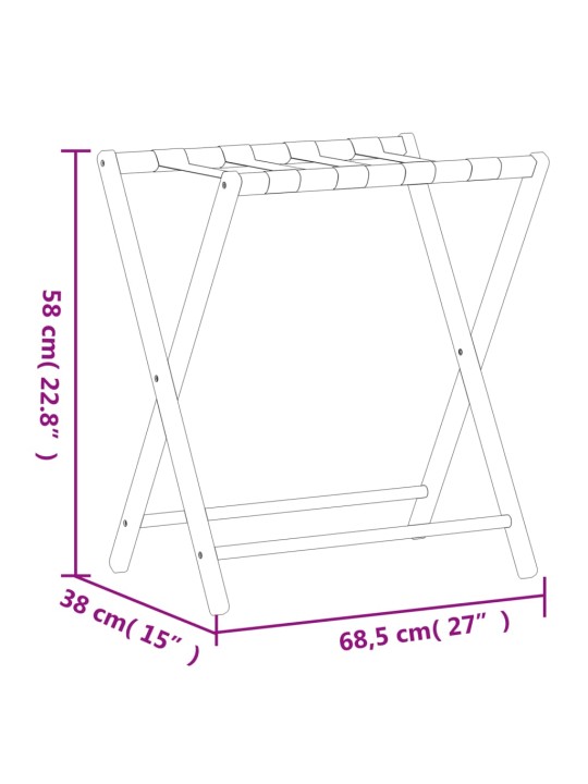 Pagasialus, must, 68,5 x 38 x 58 cm, bambus