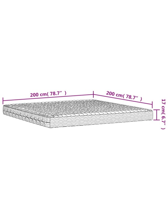 Poroloonmadrats valge 200x200 cm kõvadus h2 h3