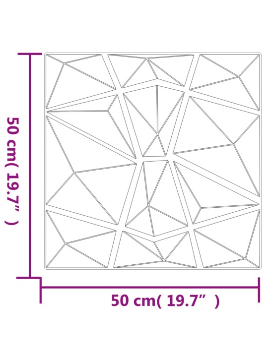 Seinapaneelid 24 tk, betoonhall, 50 x 50 cm, eps 6 m², teemant