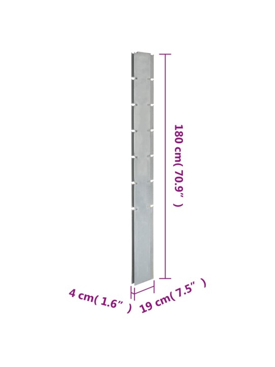 Aiapostid 10 tk, hõbedane, 180 cm  tsingitud teras