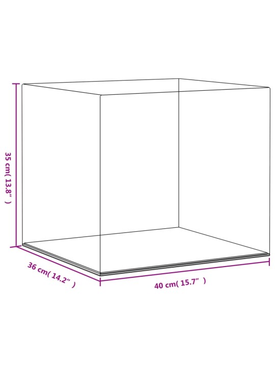 Vitriinkast, läbipaistev, 40x36x35 cm, akrüül