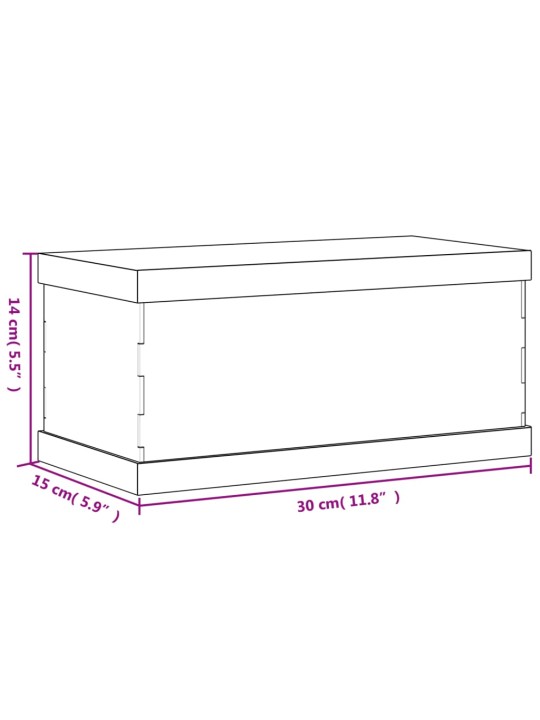 Vitriinkast, läbipaistev, 30x15x14 cm, akrüül