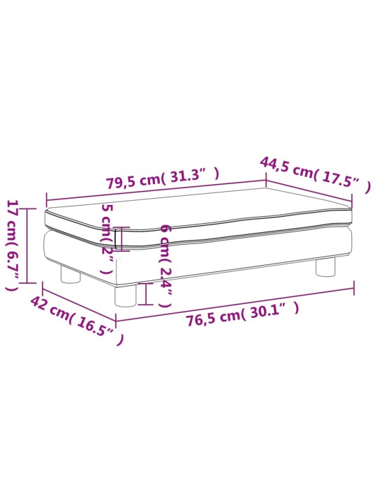 Lastediivan jalapingiga, sinine, 100 x 50 x 30 cm, samet