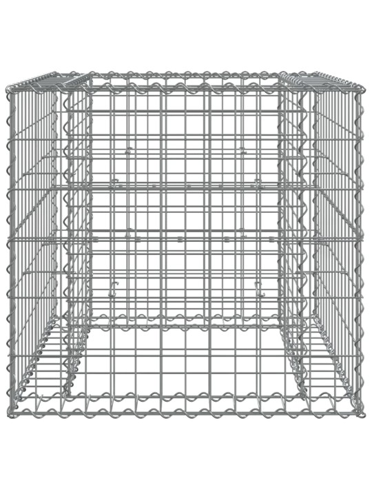 Gabioonkorv, hõbedane, 70x70x65 cm, tsingitud raud