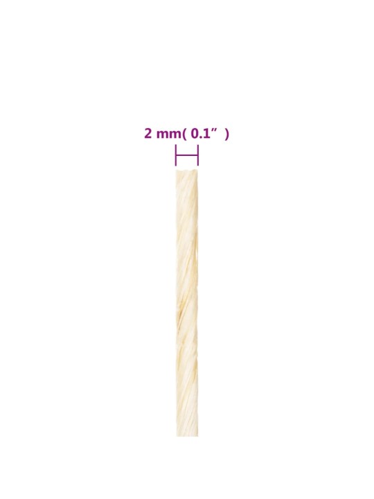 Nöör, 100% sisal 2 mm, 600 m