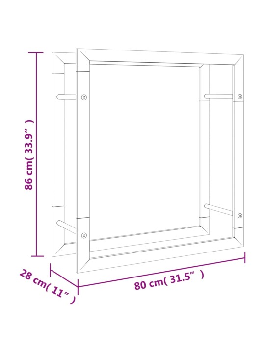 Küttepuude rest, 80x28x86cm, roostevaba teras