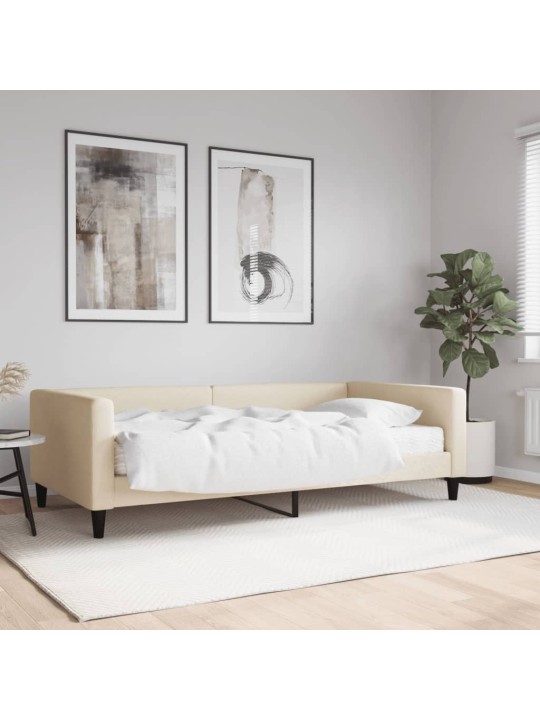 DIIVANVOODI MADRATSIGA, KREEMJAS, 100X200 CM, KANGAS