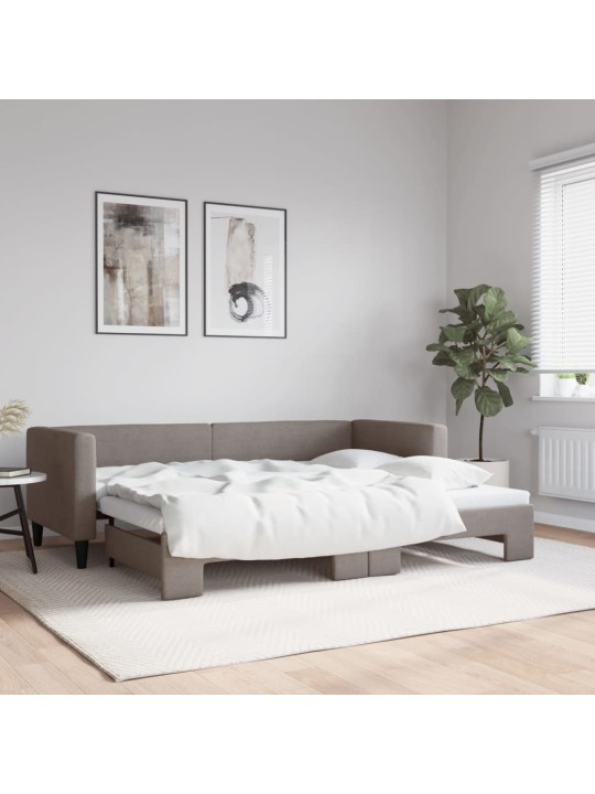 DIIVANVOODI VÄLJATÕMMATAVA OSAGA, PRUUNIKAS, 80X200 CM, KANGAS