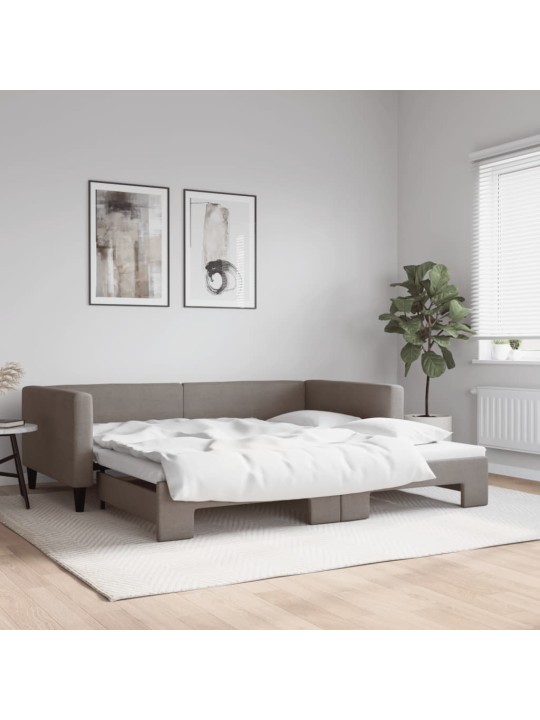 DIIVANVOODI VÄLJATÕMMATAVA OSAGA, PRUUNIKAS, 100X200 CM, KANGAS