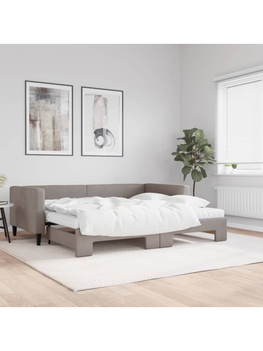 DIIVANVOODI VÄLJATÕMMATAVA OSAGA, PRUUNIKAS, 90X200 CM, KANGAS