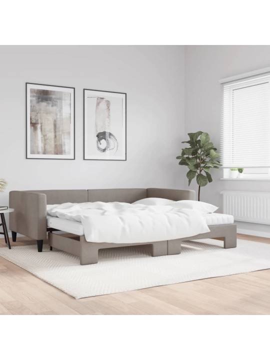 DIIVANVOODI VÄLJATÕMMATAVA OSAGA, PRUUNIKAS, 100X200 CM, KANGAS