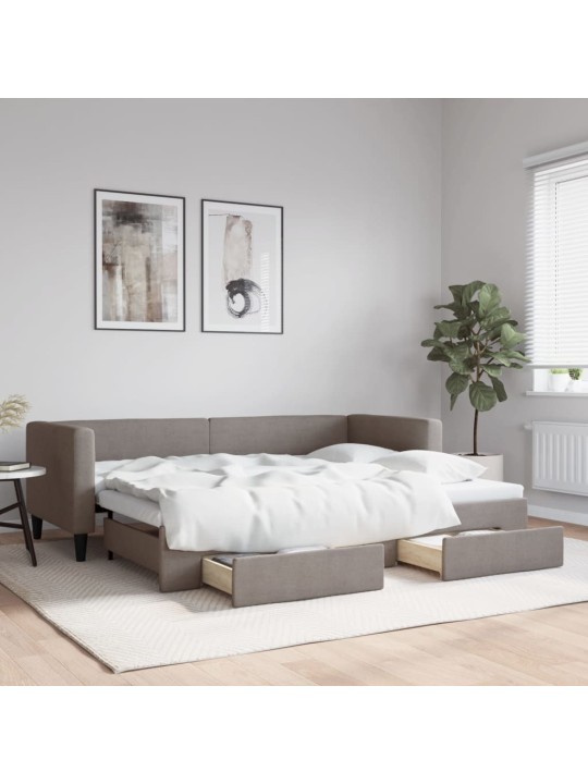 DIIVANVOODI VÄLJATÕMMATAVA OSAGA, PRUUNIKAS, 80X200 CM, KANGAS