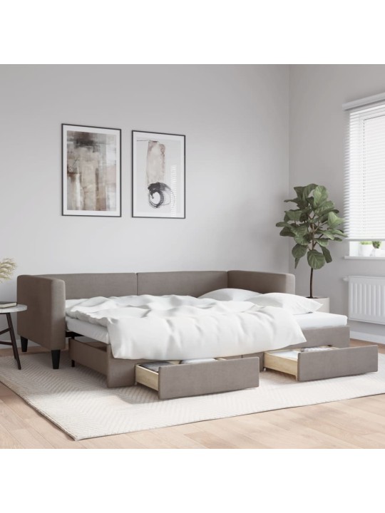 DIIVANVOODI VÄLJATÕMMATAVA OSAGA, PRUUNIKAS, 90X200 CM, KANGAS