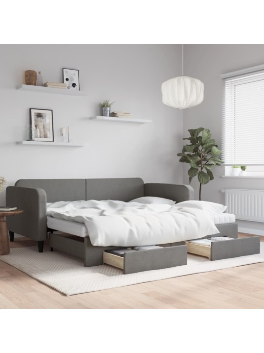 DIIVANVOODI VÄLJATÕMMATAVA OSAGA, TUMEHALL, 100X200 CM, KANGAS
