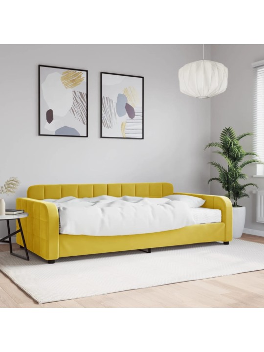 DIIVANVOODI MADRATSIGA, KOLLANE, 100X200 CM, SAMET