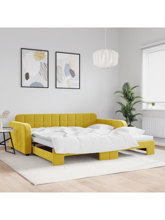 DIIVANVOODI VÄLJATÕMMATAVA OSAGA, KOLLANE, 100X200 CM, SAMET