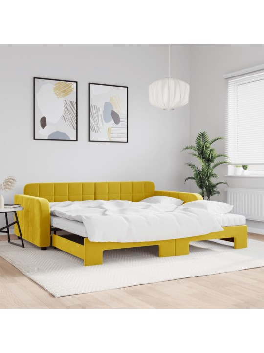 DIIVANVOODI VÄLJATÕMMATAVA OSAGA, KOLLANE, 100X200 CM, SAMET