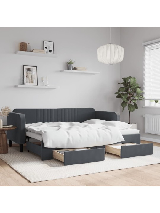 DIIVANVOODI VÄLJATÕMMATAVA OSAGA, TUMEHALL, 80X200 CM SAMET