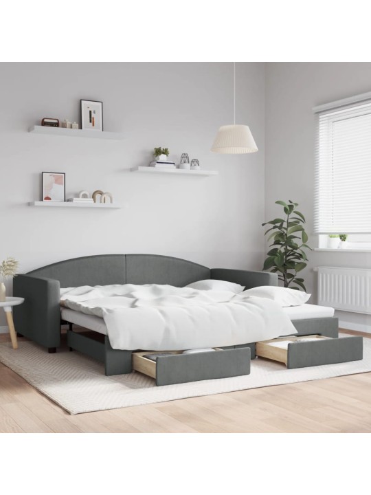 DIIVANVOODI VÄLJATÕMMATAV JA SAHTLITEGA MADRATSITA, 100X200 CM
