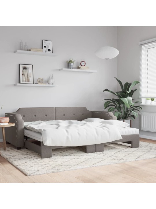 DIIVANVOODI VÄLJATÕMMATAVA OSAGA, PRUUNIKAS, 90X200 CM, KANGAS