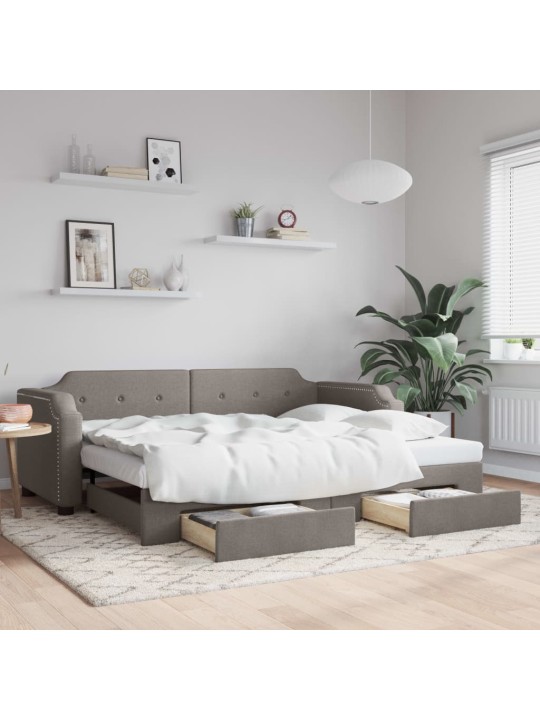 DIIVANVOODI VÄLJATÕMMATAVA OSAGA, PRUUNIKAS, 90X200 CM, KANGAS