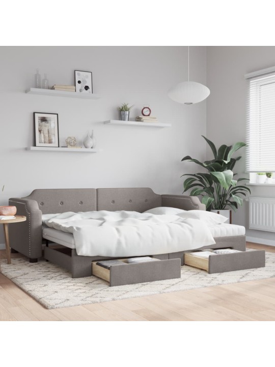 DIIVANVOODI VÄLJATÕMMATAVA OSAGA, PRUUNIKAS, 90X200 CM, KANGAS