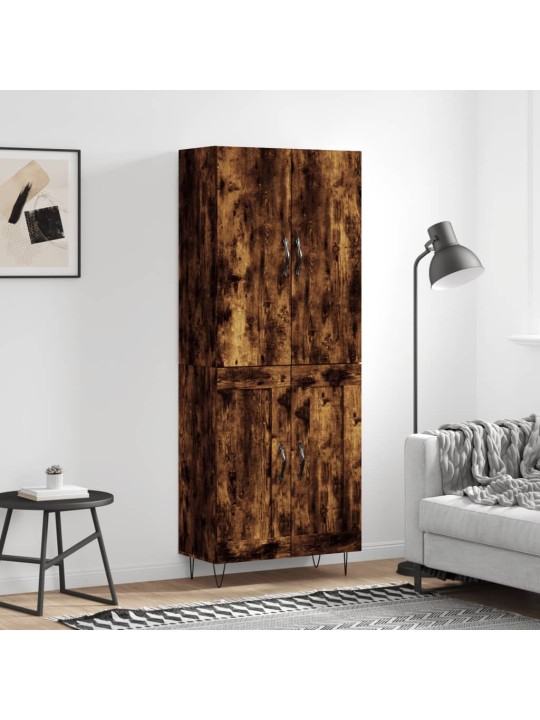 Kõrge kapp, suitsutatud tamm, 69,5 x 34 x 180 cm, tehispuit