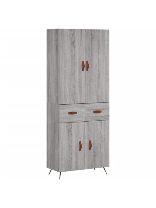 Kõrge kapp, hall sonoma tamm, 69,5 x 34 x 180 cm, tehispuit