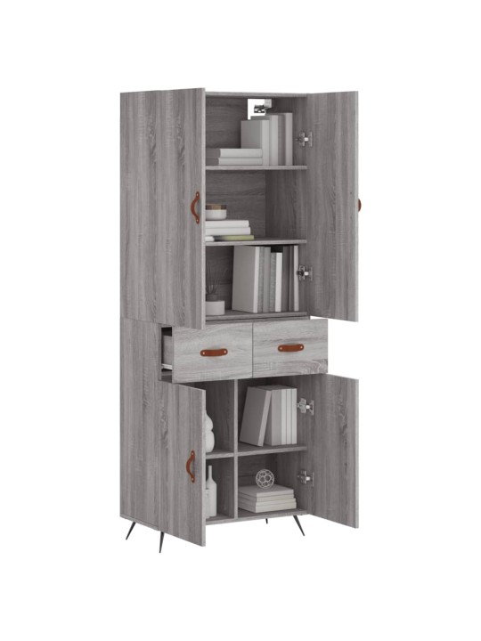 Kõrge kapp, hall sonoma tamm, 69,5 x 34 x 180 cm, tehispuit