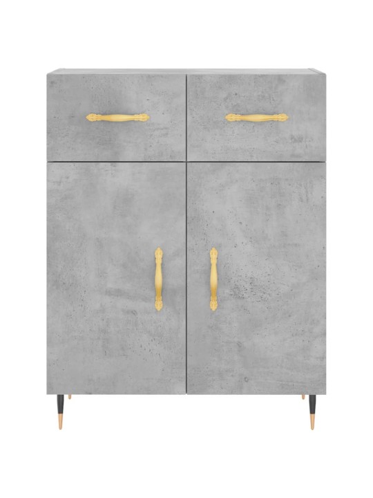 Kõrge kapp, betoonhall, 69,5 x 34 x 180 cm,tehispuit