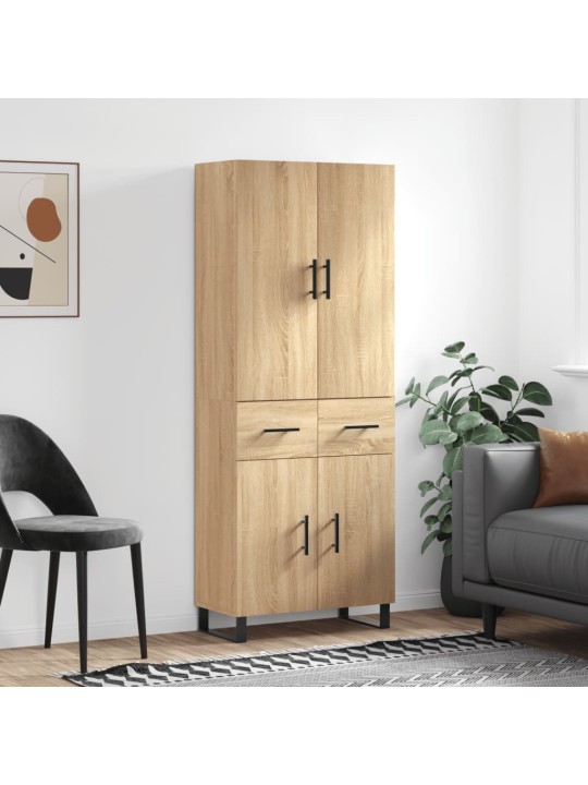 Kõrge kapp, sonoma tamm, 69,5 x 34 x 180 cm, tehispuit